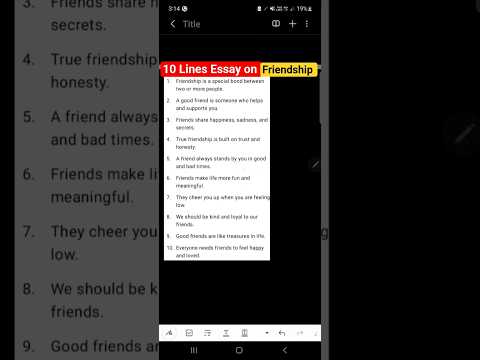 10 Lines Essay On Friendship