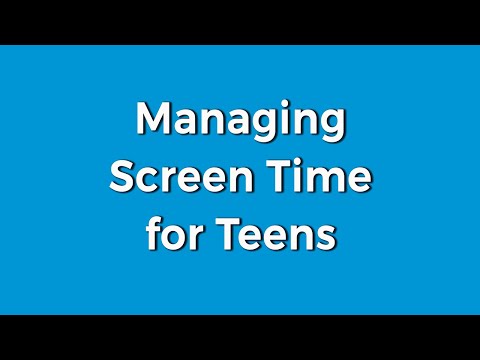 Managing Screen Time For Teens