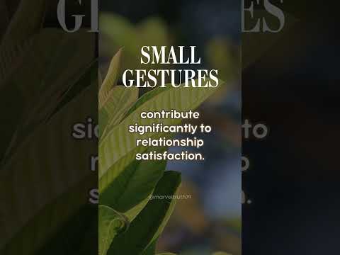 Small Gestures: The Key To Relationship Satisfaction #Psychology #Shorts