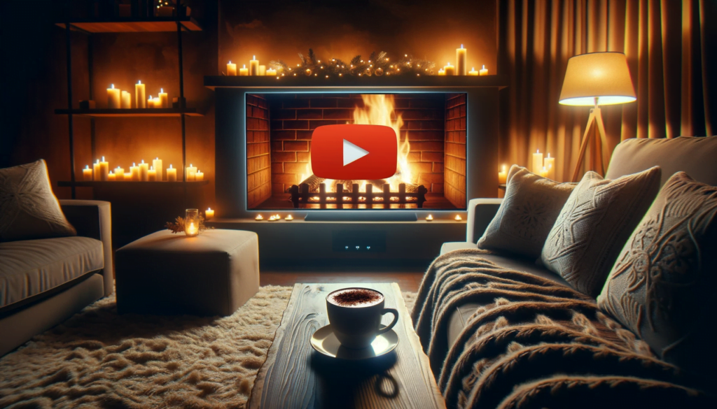 Relaxing Fireplace Ambience Bridging the Virtual and Real for Serenity 1