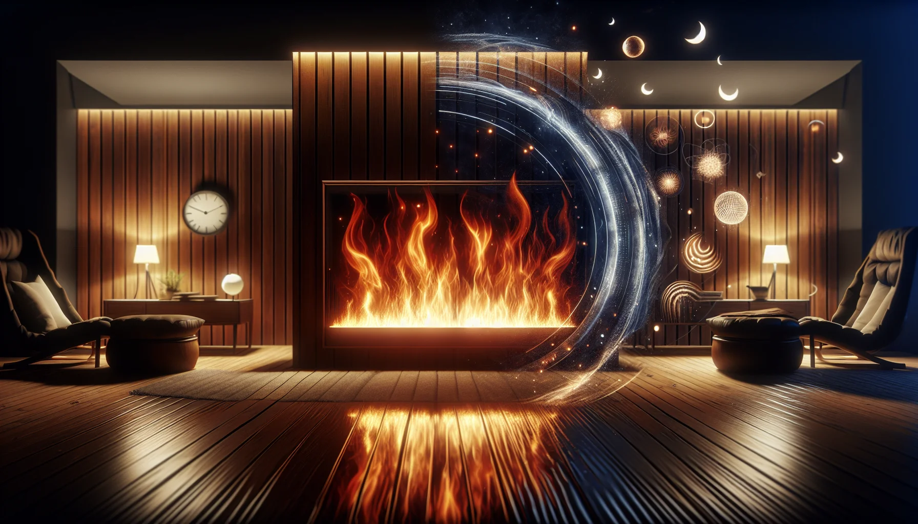 Warmth From The Screen: How Watching Fireplace Videos Affects Our Mood And Well-Being. 11 Person Relaxing While Watching A Virtual Fireplace