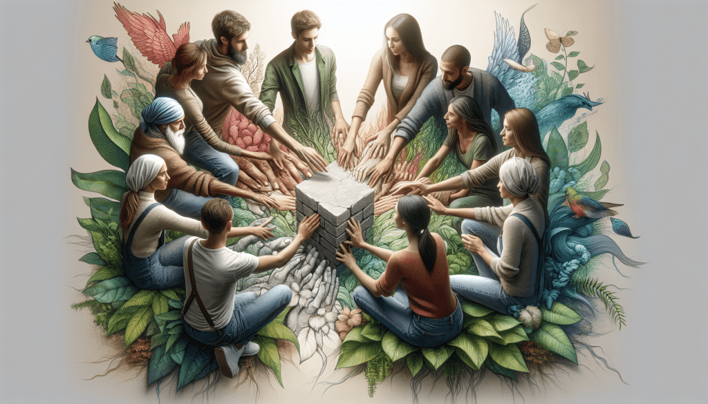 Illustration For Building A Strong Emotional Foundation Together.