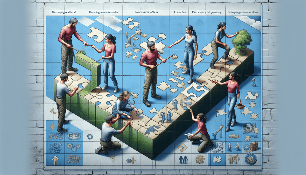 Illustration For Developing Trust Through Consistent Actions.