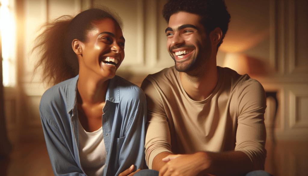 Illustration For The Benefits Of Laughing Together As A Couple.