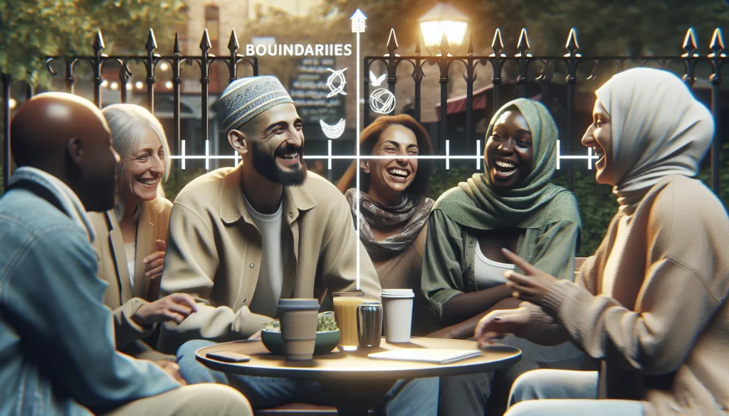 Illustration For Creating Healthy Boundaries With Friends.