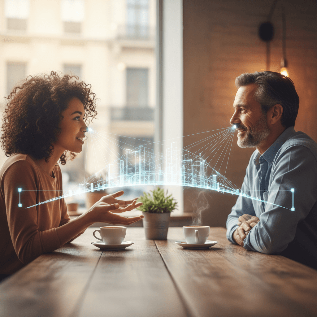 Illustration For Building Connections Through Honest Communication.