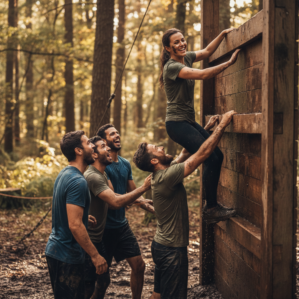 Illustration For Building Friendships Through Shared Challenges.
