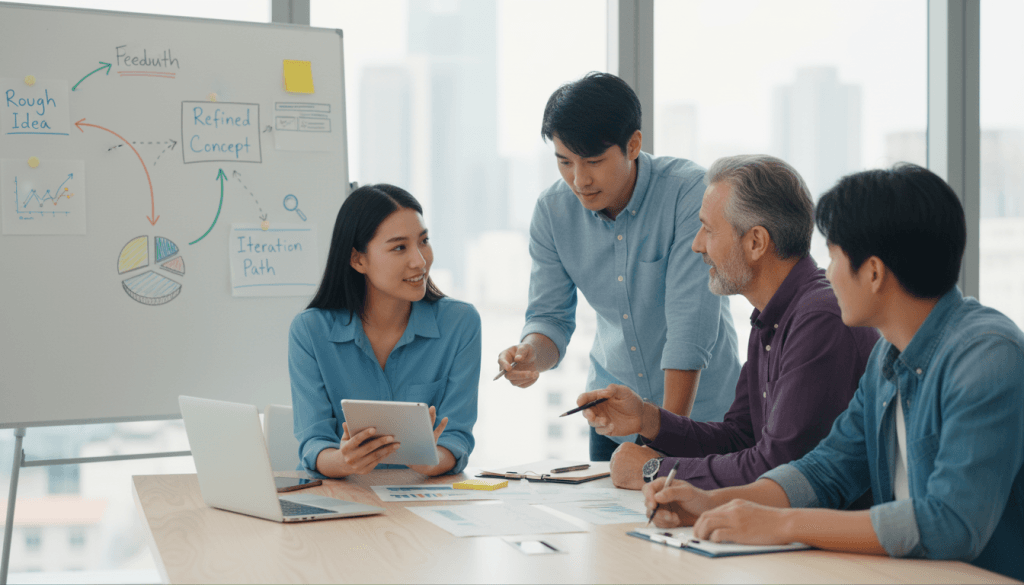 Illustration For The Benefits Of Seeking Feedback And How To Use It.