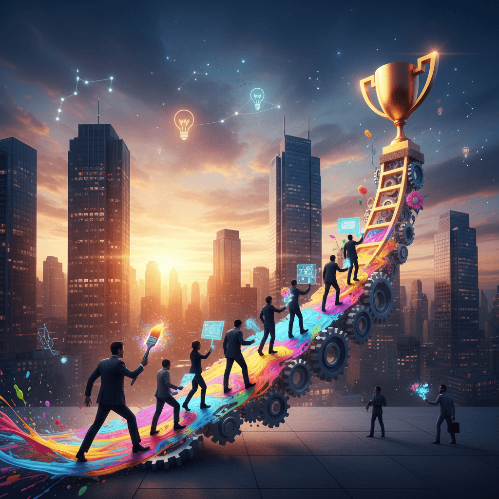 Illustration For The Role Of Creativity In Career Advancement.