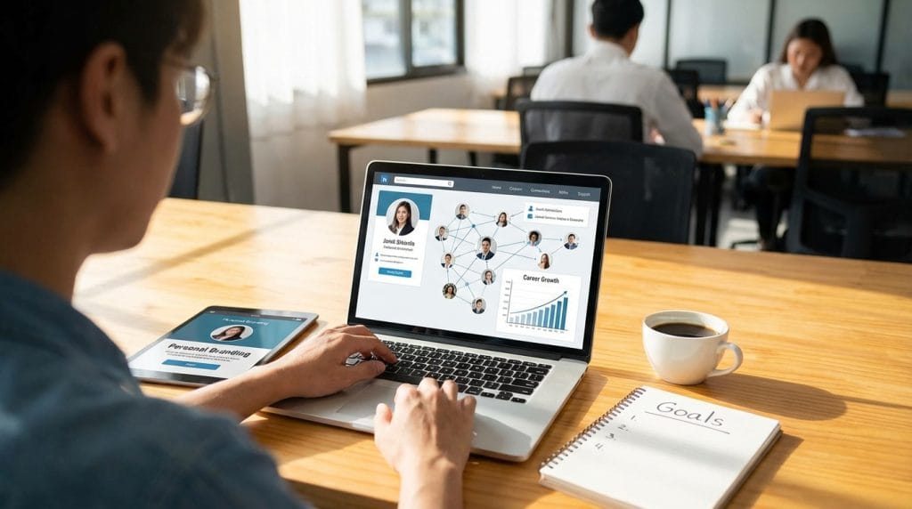 Building A Professional Online Presence For Career Advancement. 2 Illustration For Building A Professional Online Presence For Career Advancement.